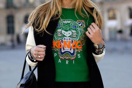 { Trend : Kenzo Tiger Embroidery Sweater }