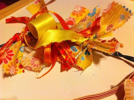 CORONA D'AUTUNNO IN TESSUTO