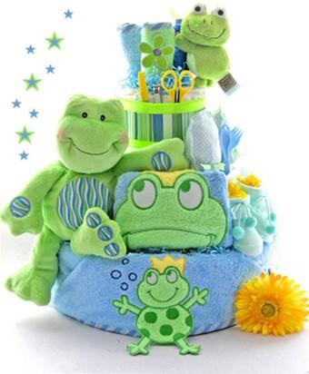 Frog Diaper Cake