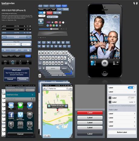 Design Mobile: iPhone 5 PSD da Teehan & Lax