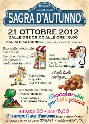 Locandina sagra d'autunno Olgiate Olona 2012