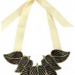 Black Leaves Scalable Tie Necklace SHEINSIDE