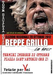 elezioni in Sicilia, Beppe Grillo a Termini Imerese