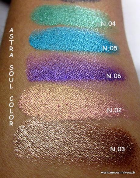 Astra Soul Color Waterproof Eyeshadow: preview and swatches