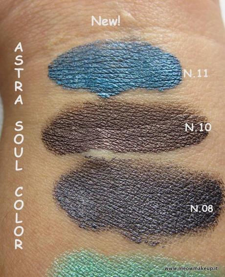 Astra Soul Color Waterproof Eyeshadow: preview and swatches