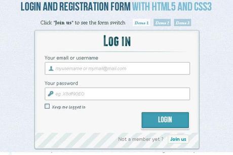 Login and Registration Form with Html5 and CSS3