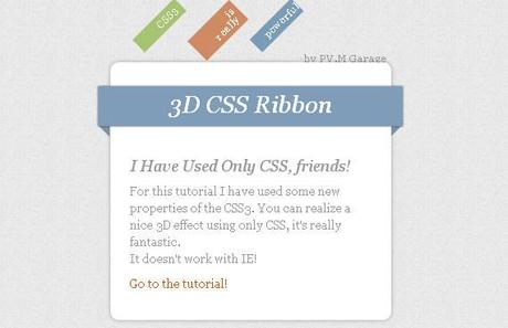 How To Create Depth And Nice 3D Ribbons Only Using CSS3