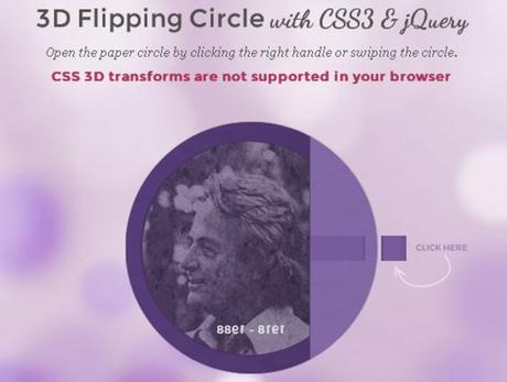 3D Flipping Circle with CSS3 and jQuery