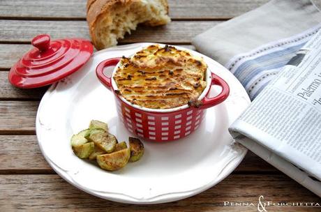 Spezzatino di manzo alle mele gratinato in cocotte - Beef stew with apples gratinated in ramekins