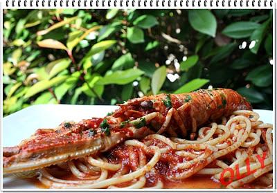 Spaghetti con gli scampi
