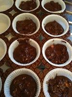 MUFFINS AL DOPPIO CIOCCOLATO E PESCHE