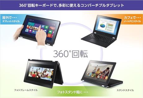 NEC LaVie Y, tablet ibrido a 360 gradi