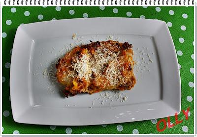 Lasagne di carasau con zucca,salsiccia e porcini