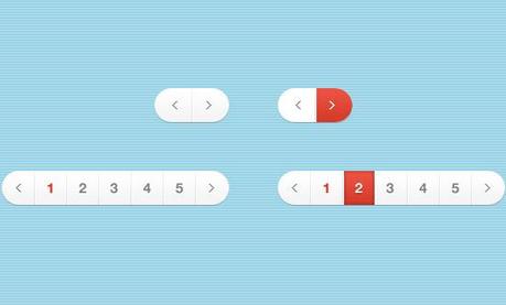 Raccolta gratuita di Pagination PSD