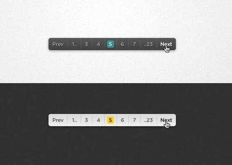 Raccolta gratuita di Pagination PSD