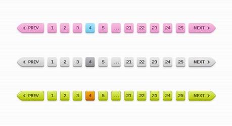 Raccolta gratuita di Pagination PSD