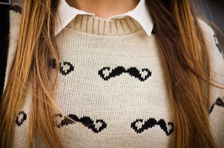 A woman with mustaches