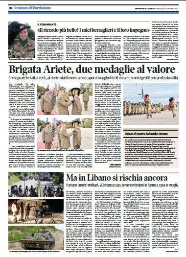 Pordenone/ Cronaca del Messaggero Veneto. Mercoledì 17 Ottobre 2012, di Lieta Zanatta