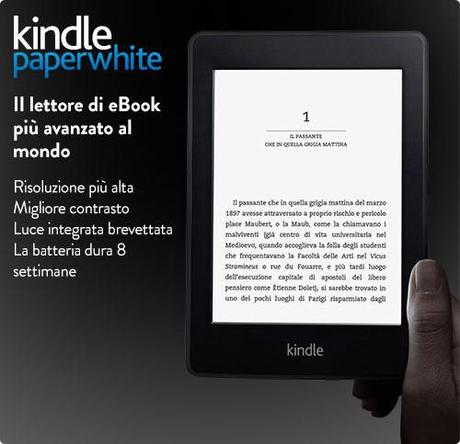 Kindle Paperwhite arriva anche in Italia