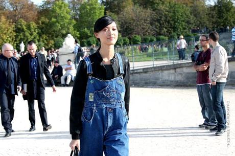 In the Street...Denim Vintage Salopette, Milan & Paris