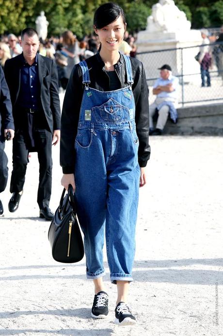 In the Street...Denim Vintage Salopette, Milan & Paris