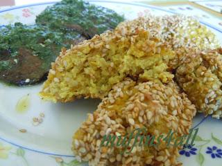 Polpette di quinoa e miglio con zucca e semi di sesamo