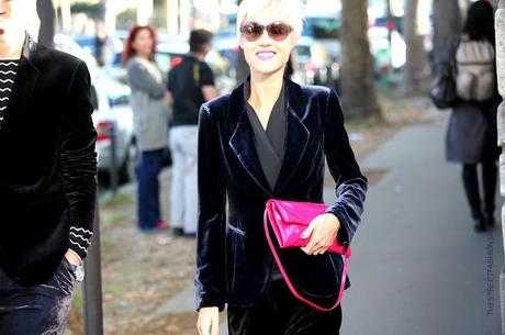 In the Street...Black + Blue, Paris & Milan