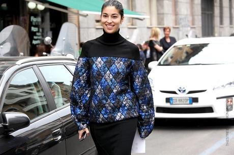 In the Street...Black + Blue, Paris & Milan