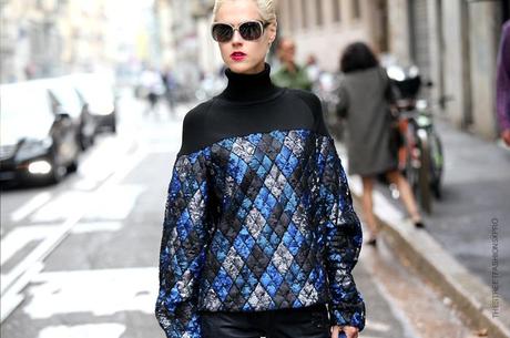 In the Street...Black + Blue, Paris & Milan