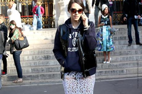 In the Street...Black + Blue, Paris & Milan