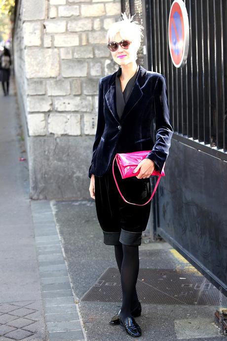 In the Street...Black + Blue, Paris & Milan