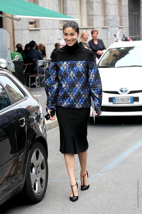 In the Street...Black + Blue, Paris & Milan