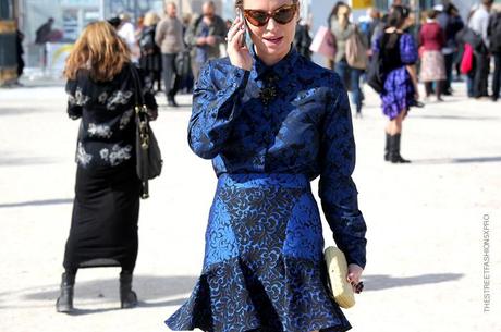 In the Street...Black + Blue, Paris & Milan