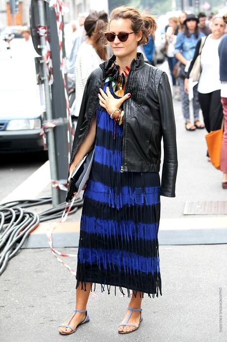 In the Street...Black + Blue, Paris & Milan