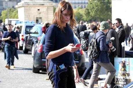 In the Street...Black + Blue, Paris & Milan