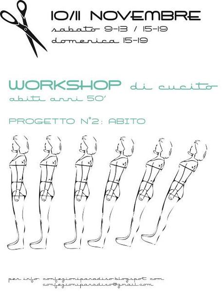 WORKSHOP ABITI ANNI 50' - progetto n° 2: abito - BIS