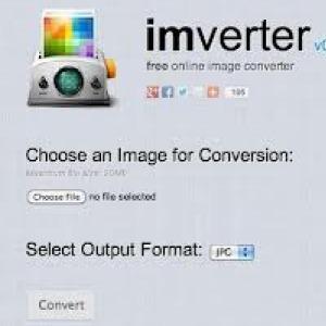 Converti immagini online con Imverter