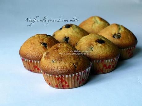 Muffin dolci con gocce di cioccolato