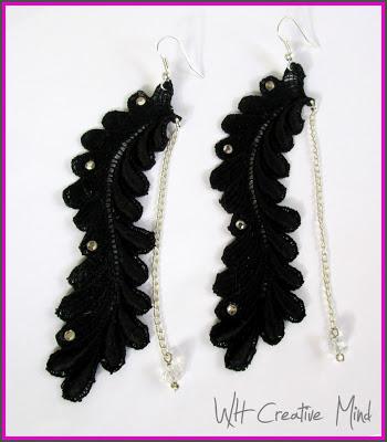 Lace earrings: Orecchini in pizzo macramè