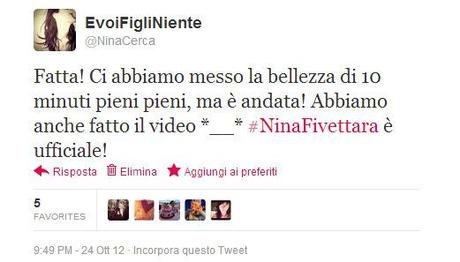 NINA E' UFFICIALMENTE FIVETTARA (la prima puntura, in diretta).