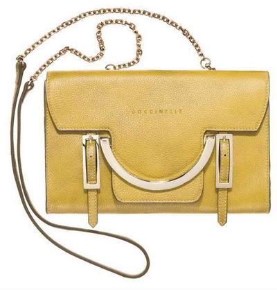 Coccinelle Celeste Clutch in Yellow // Fashion Review
