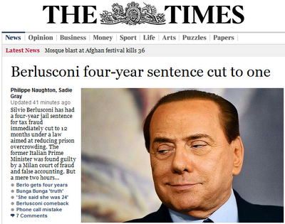 Berlusconi condannato a 4 anni