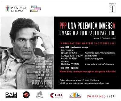 PPP una polemica inversa  arte contemporanea ispirata alla poesia di Pier Paolo PASOLINI