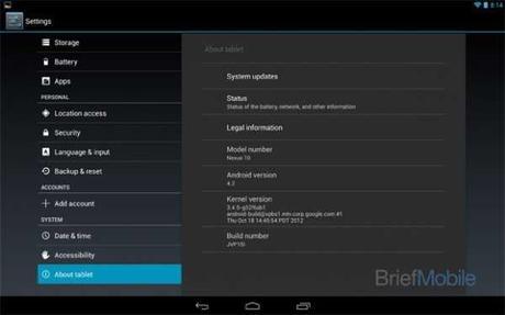 Google Nexus 10 foto leaked Android 4.2 e CPU 1.7GHz Exynos 5250