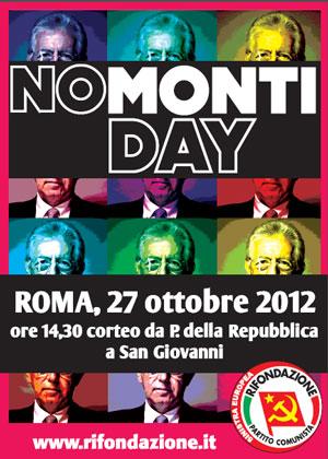 No Monti Day, manifestazioni a Roma