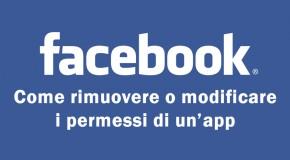 Facebook - Rimuovere o modificare i permessi di un'app - Logo