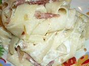 Pappardelle germe grano panna, speck cipolla