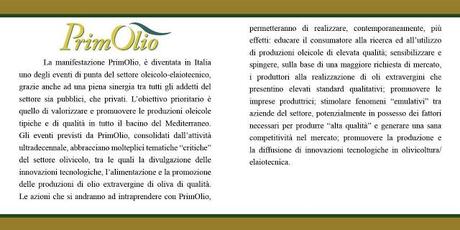 PrimOlio fa 13! Dal 3 Novembre in Calabria la promozione dell'olio.