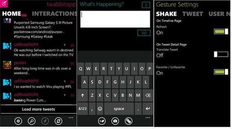 Twabbit gratis client Twitter per smartphone Nokia Lumia