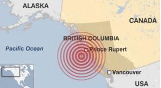 Terremoto in Canada e allarme tsunami: aggiornamento